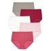 Plus Size Women's Nylon Brief 5-Pack by Comfort Choice in Red Multi Pack (Size 14) Underwear