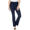 Plus Size Women's Essential Stretch Yoga Pant by Roaman's in Navy (Size 30/32) Bootcut Pull On Gym Workout