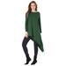 Plus Size Women's Asymmetric Ultra Femme Tunic by Roaman's in Midnight Green (Size 12) Long Shirt