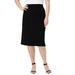 Plus Size Women's Tummy Control Bi-Stretch Pencil Skirt by Jessica London in Black (Size 26 W)
