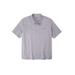 Men's Big & Tall Shrink-Less™ Lightweight Polo T-Shirt by KingSize in Heather Grey (Size 9XL)