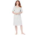 Plus Size Women's Print Sleepshirt by Dreams & Co. in Heather Grey Stars (Size 5X/6X) Nightgown