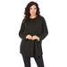 Plus Size Women's Sherpa Tunic by Roaman's in Black (Size 14/16) Fleece Long Sleeve Shirt
