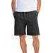 Men's Big & Tall Comfort Fleece Shorts by KingSize in Black White Marl (Size 3XL)