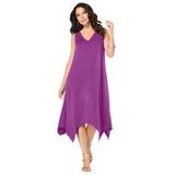 Plus Size Women's Sleeveless Swing Dress by Roaman's in Purple Magenta (Size 26/28)