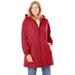 Plus Size Women's Hooded Slicker Raincoat by Woman Within in Classic Red (Size 6X)