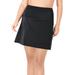 Plus Size Women's High-Waisted Swim Skirt with Built-In Brief by Swim 365 in Black (Size 18) Swimsuit Bottoms