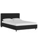 Twill Upholstered Platform Bed by Skyline Furniture in Twill Black (Size TWIN)