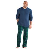 Men's Big & Tall Hanes® X-Temp® Pajama Set by Hanes in Navy Green Buffalo Plaid (Size 6XL)