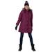 Plus Size Women's Heathered Down Puffer Coat by Woman Within in Heather Deep Claret (Size 30 W)