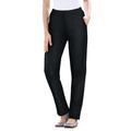 Plus Size Women's Straight Leg Fineline Jean by Woman Within in Black (Size 42 T)