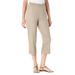 Plus Size Women's Capri Fineline Jean by Woman Within in Natural Khaki (Size 36 W)