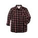 Men's Big & Tall Western Snap Front Shirt by Boulder Creek in Black Plaid (Size 3XL)