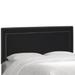 Velvet Nail Button Border Headboard by Skyline Furniture in Velvet Black (Size TWIN)