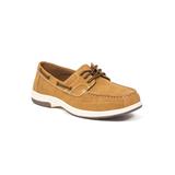 Wide Width Men's Deer Stags® Lace-Up Boat Shoes by Deer Stags in Light Tan (Size 10 W)