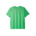 Men's Big & Tall No Sweat Crewneck Tee by KingSize in Electric Green (Size 8XL)
