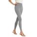 Plus Size Women's Stretch Cotton Legging by Woman Within in Medium Heather Grey (Size 6X)