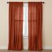 Wide Width Poly Cotton Canvas Rod-Pocket Panel by BrylaneHome in Terracotta (Size 48" W 84" L) Window Curtain Drape