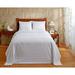 Natick Collection Tufted Chenille Bedspread by Better Trends in White (Size TWIN)