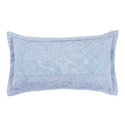 Ashton Collection Tufted Chenille Sham by Better Trends in Blue (Size STANDARD)