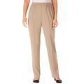 Plus Size Women's Elastic-Waist Soft Knit Pant by Woman Within in New Khaki (Size 32 WP)