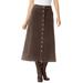 Plus Size Women's Corduroy skirt by Woman Within in Chocolate (Size 34 W)
