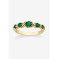 Women's Yellow Gold-Plated Simulated Birthstone Ring by PalmBeach Jewelry in May (Size 7)