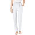 Plus Size Women's Hassle Free Woven Pant by Woman Within in White (Size 28 T)