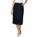 Plus Size Women's Stretch Jean Skirt by Woman Within in Indigo (Size 16 W)