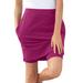 Plus Size Women's Stretch Cotton Skort by Woman Within in Raspberry (Size L)