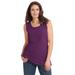 Plus Size Women's Perfect Scoopneck Tank by Woman Within in Plum Purple (Size 3X) Top