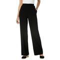 Plus Size Women's Pull-On Elastic Waist Soft Pants by Woman Within in Black (Size 12 WP)