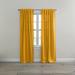 Wide Width Poly Cotton Canvas Back-Tab Panel by BrylaneHome in Ochre (Size 48" W 84" L) Window Curtain