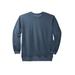 Men's Big & Tall Fleece Crewneck Sweatshirt by KingSize in Heather Slate Blue (Size 8XL)