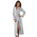 Plus Size Women's Microfleece Wrap Robe by Dreams & Co. in Heather Grey (Size 14/16)