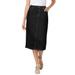 Plus Size Women's Stretch Jean Skirt by Woman Within in Black Denim (Size 38 W)