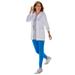 Plus Size Women's Zip Front Tunic Hoodie Jacket by Woman Within in White (Size 1X)