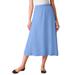 Plus Size Women's 7-Day Knit A-Line Skirt by Woman Within in French Blue (Size M)