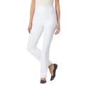 Plus Size Women's Flex-Fit Pull-On Straight-Leg Jean by Woman Within in White (Size 14 T) Jeans