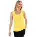 Plus Size Women's Rib Knit Tank by Woman Within in Primrose Yellow (Size M) Top