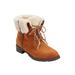 Extra Wide Width Women's The Leighton Weather Boot by Comfortview in Cognac (Size 9 WW)