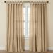 Wide Width Poly Cotton Canvas Tab-Top Panel by BrylaneHome in Sand (Size 48" W 96" L) Window Curtain