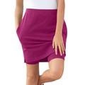 Plus Size Women's Stretch Cotton Skort by Woman Within in Raspberry (Size M)