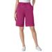 Plus Size Women's Sport Knit Short by Woman Within in Raspberry (Size 2X)