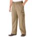 Men's Big & Tall Knockarounds® Full-Elastic Waist Cargo Pants by KingSize in True Khaki (Size 7XL 40)