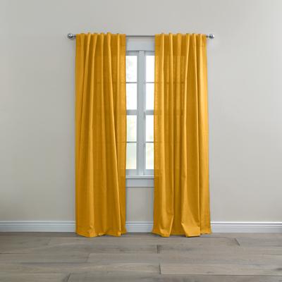 Wide Width Poly Cotton Canvas Back-Tab Panel by BrylaneHome in Ochre (Size 48