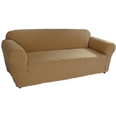 1-Pc. Floral Embossed Stretch Slipcover by Classic Slipcovers in Gold (Size SOFA)