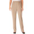 Plus Size Women's Elastic-Waist Soft Knit Pant by Woman Within in New Khaki (Size 30 WP)