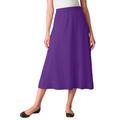 Plus Size Women's 7-Day Knit A-Line Skirt by Woman Within in Radiant Purple (Size 1X)