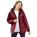 Plus Size Women's Three-Season Storm jacket by TOTES in Merlot (Size L)